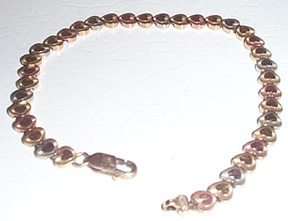 Three tone 10K gold